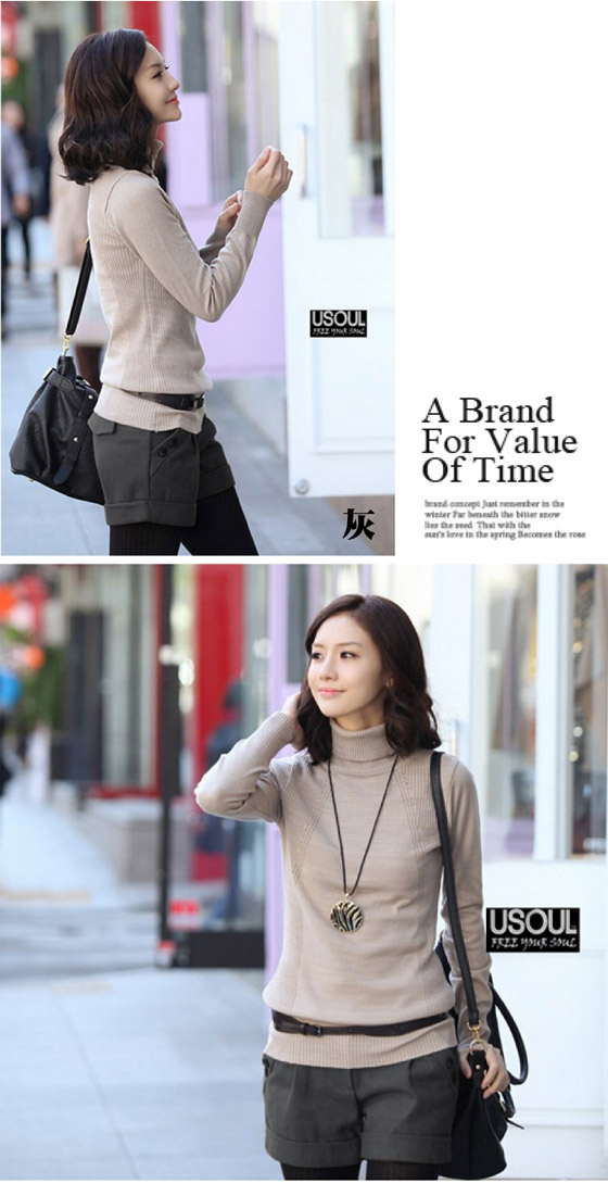 韩版时尚百搭秋冬款毛呢<em>短裤</em>系列-这样穿最显