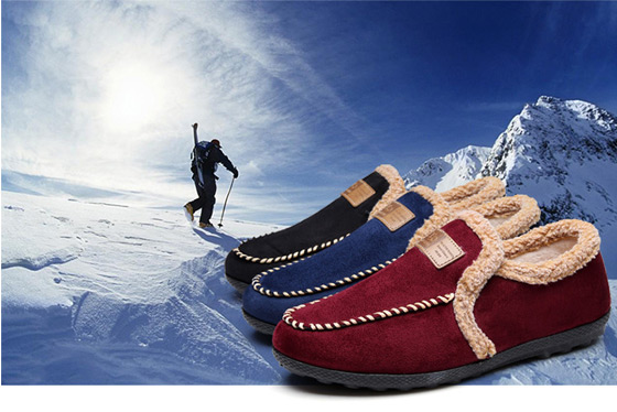 男女款流行保暖加绒懒人鞋-冬天也能穿的懒人