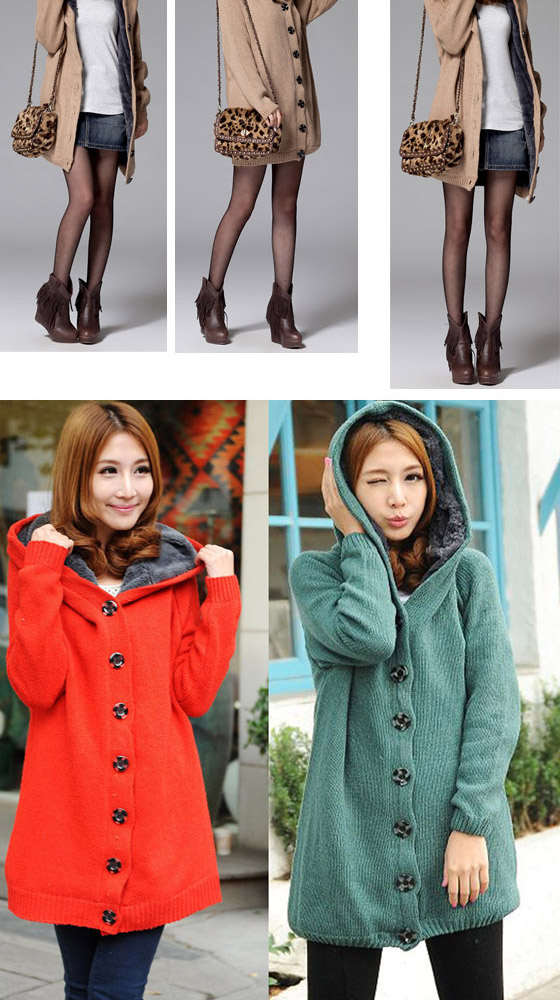 韩版<em>开衫</em>加厚毛绒毛衣<em>外套</em>-韩版微宽松显瘦修