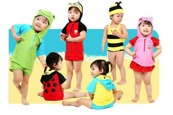 儿童二件式动物造型泳装-夏天正式来临,戏水的