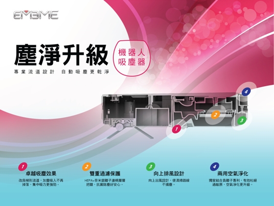 EMEME/第二代/強吸力/智慧型/機器人/吸塵器/Tulip101/第二代強吸力智慧型機器人吸塵器