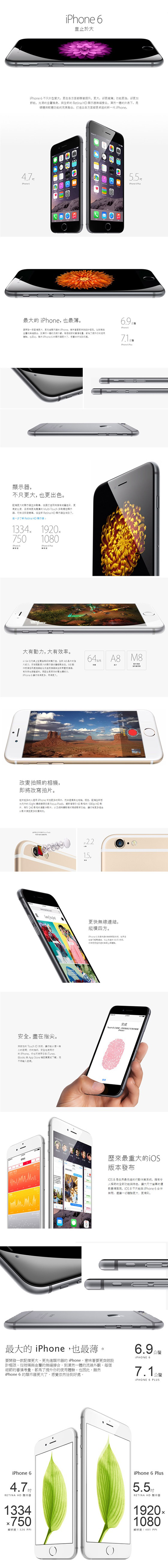 APPLE/ iPhone 6 /4.7吋 /16G/ 灰色/ 9成新 /展示機