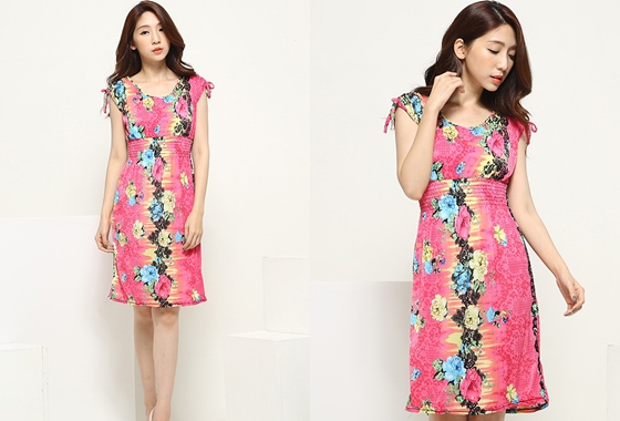 雅典清新约会雪纺洋装-今夏柔媚一下!各种花卉