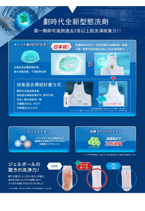 P&G/第二代/日本/濃縮洗衣球/補充包/衣物/洗衣球/濃縮