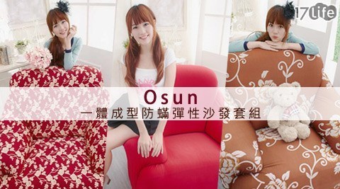 Osun-一體成型防蟎彈性沙發套組