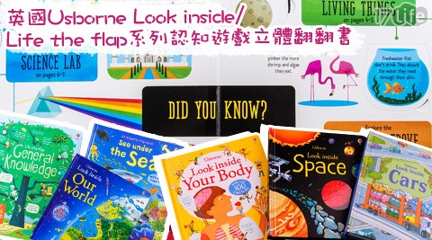 英國Usborne-Look inside/Life the flap系列認知遊戲立體翻翻m 型 禿書