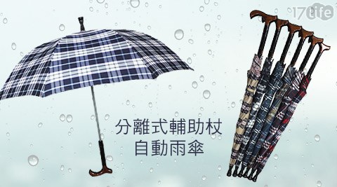 分離式輔助杖自動雨傘