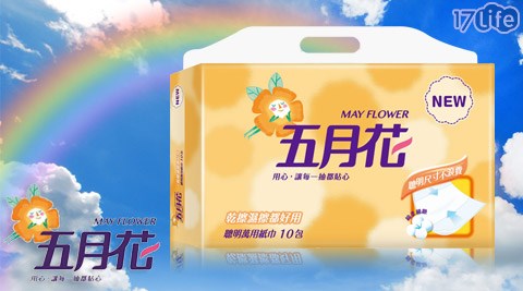 五月花-聰明萬用紙巾(120抽x10包x6袋)