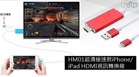 HM01超清極速款iPhone/iPad HDMI視訊轉換線(支援Airplay)