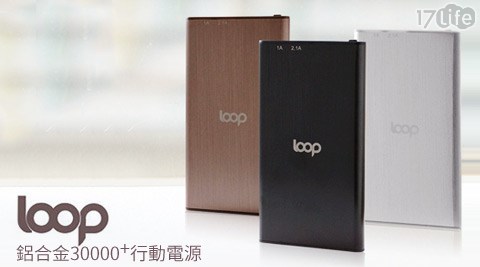 Loop-台灣製造鋁合金30000+款雙USB高質感髮絲紋行動電源
