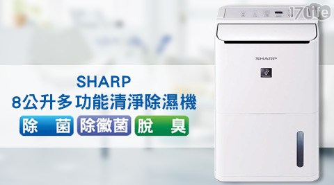 SH劍 湖山 世界 遊樂 設施ARP夏普-8公升多功能清淨除濕機(DW-D8HT-W)1台