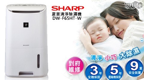 SHARP 夏普-6.5公升清淨除濕機(DW-F65HT-W)