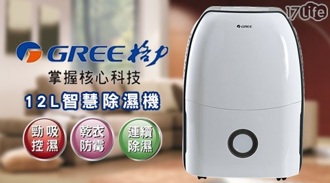 GREE 臺灣格力-1級效能除濕機12L智慧除濕機(GDN1冰 果 212AJ)