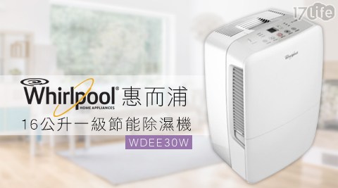 Whirlpool惠而浦-16公升-一級節能-17life購物金除濕機(WDEE30W)