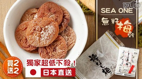 【SEA ONE】限時買二送二!日本直送無籽梅乾,共