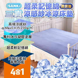三貴SANKI記憶綿涼感紗兩用床墊