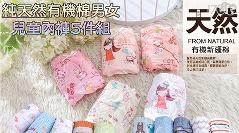 韓國純棉可愛舒適兒童內褲（5件/組）