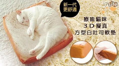 爆紅超療癒貓咪大號烤奶油吐司坐枕墊(J001)