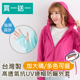 【買一送一】3M吸濕排汗抗UV防曬外套