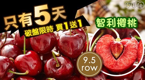 【買一盒送一盒】冬季限定9.5row智利櫻桃XJ級水果禮盒  共