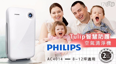 【PHILIPS 飛利浦】Tulip智慧防護空氣清淨機AC4014