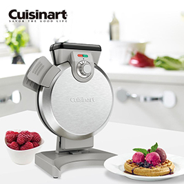 【Cuisinart美膳雅】直立式鬆餅機WAF-V100TW(附鬆餅糊