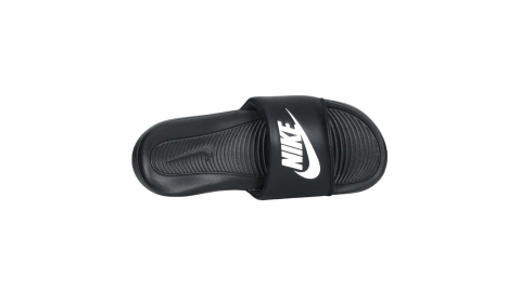 NIKE W VICTORI ONE SLIDE 女運動拖鞋-海邊 戲水 游泳 黑白@CN9677005@