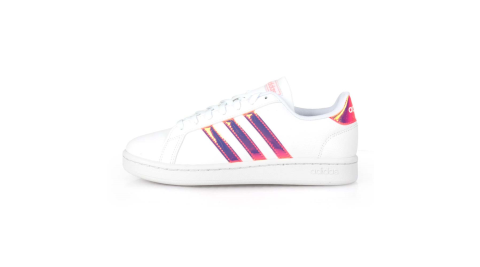 ADIDAS GRAND COURT 女休閒運動鞋-小白鞋 愛迪達 復古 白亮粉橘@FW5722@