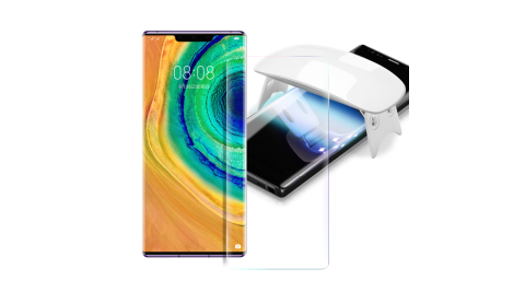 NISDA for 華為 HUAWEI Mate 30 Pro 滴膠版3D玻璃保護貼 -附UV固化燈