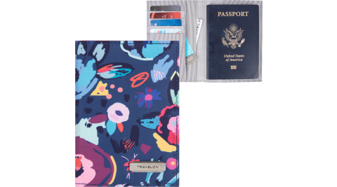 《TRAVELON》兩折式護照夾(花藝)