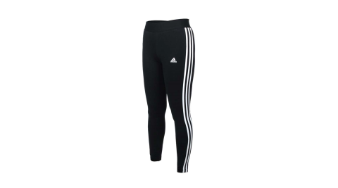 ADIDAS 女緊身長褲-棉質 緊身褲 慢跑 路跑 瑜珈 有氧 運動 愛迪達 亞規 黑白@GL0723@