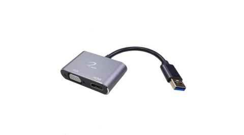 I-Wiz 彰唯 USB3.0轉HDMI+VGA 高清螢幕延伸+同步影像轉接卡