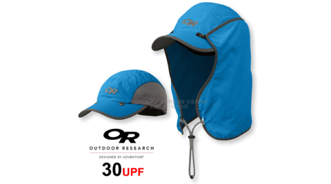 【美國 Outdoor Research 】SUN RUNNER CAP™ UPF30 抗紫外線透氣護頸帽/抗UV防曬後遮.擋片可拆_藍 OR80610