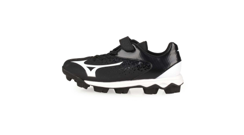 MIZUNO WAVE SELECT NINE JR. 男兒童棒壘球鞋-WIDE 黑白@11GP192509@