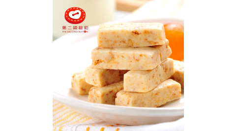 《第二顆鈕釦》法式鹹蛋黃雪花酥(100g/盒，共四盒)