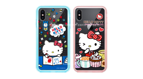 三麗鷗授權 Hello Kitty貓 iPhone Xs / X 5.8吋 二合一雙料手機殼