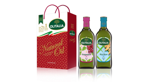【Olitalia奧利塔】玄葡禮盒1組(玄米1000ml+葡萄1000ml/組;共2罐)