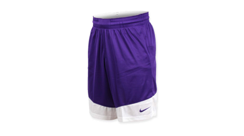 NIKE 男籃球針織短褲-路跑 慢跑 訓練 五分褲 紫白@867769546@
