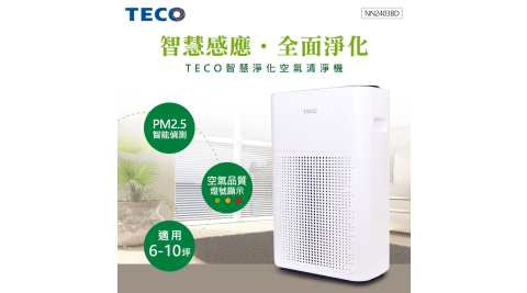 TECO東元 智慧淨化PM2.5偵測空氣清淨機 NN2403BD(適用6-10坪)