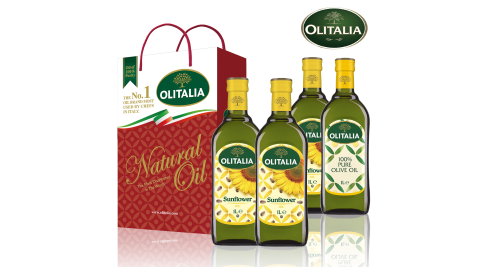 Olitalia奧利塔 葵花油禮盒1組 葵橄油禮盒1組 1000mlx2罐 組 共4罐 17life生活電商