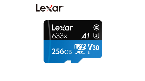Lexar® 256GB High-Performance 633x microSDXC™ UHS-I U3 A1 V30記憶卡