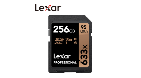 Lexar® 256GB Professional 633x SDXC™ UHS-I 記憶卡