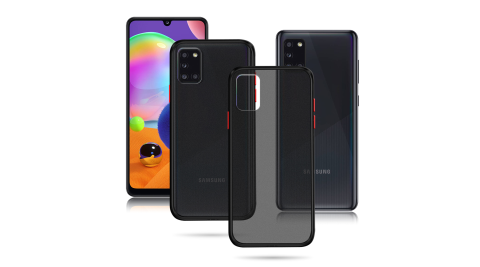 Xmart for 三星 Samsung Galaxy A31 輕盈磨砂防摔殼-黑