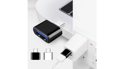 AISURE USB 轉成 Type-C / Type-C OTG轉接頭-1入