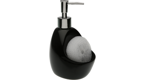 《VERSA》2in1陶製洗手乳罐(黑300ml)