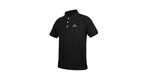 KAPPA 男短袖POLO衫-高爾夫 網球 羽球 上衣 台灣製 黑白@311823W-005@