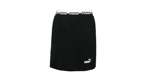 PUMA 女短裙-歐規 五分裙 裙子 休閒 慢跑 針織 黑白@58591501@