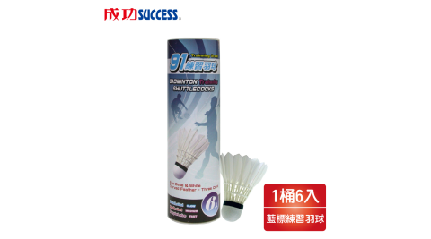 成功 藍標練習羽球(1筒6入)45091
