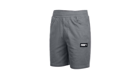 PUMA 男基本系列8吋短褲-休閒 慢跑 亞規 鐵灰黑白@58268144@