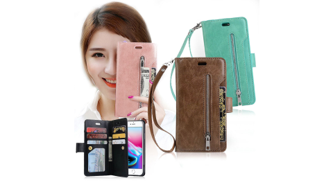 VXTRA 法式香榭 iPhone 8/7/SE(第3代) SE3/SE2 多層次皮夾 錢包手機皮套